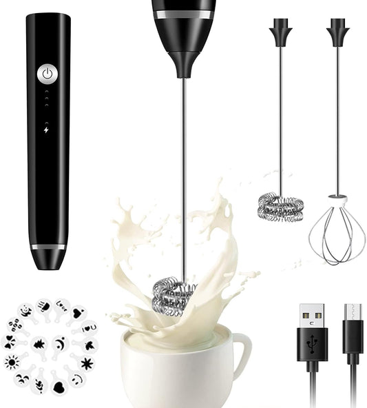 Rechargeable Milk Frother Handheld Electric Foam Maker
