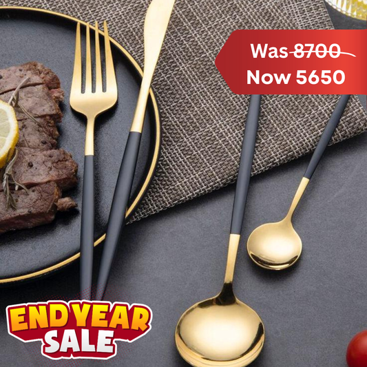 24 Pcs Luxury Round Cutlery Set