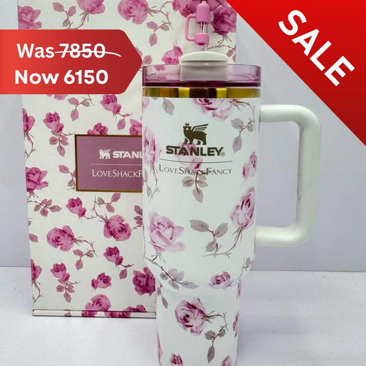 The Stanley X LoveShackFancy |40 oz| Ribbon Rosa(Imported Premium Quality GiftBox dust bag included)