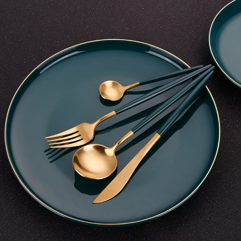 24 Pcs Luxury Round Cutlery Set